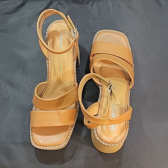 BRAND NEW REPORT WMS ZUES BLOCK HEEL DOUBLE STRAP ADJUSTABLE BUCKLE SANDAL - Picture 5 of 15